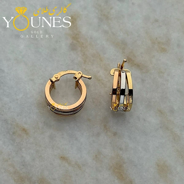 گوشواره طلا سه حلقه